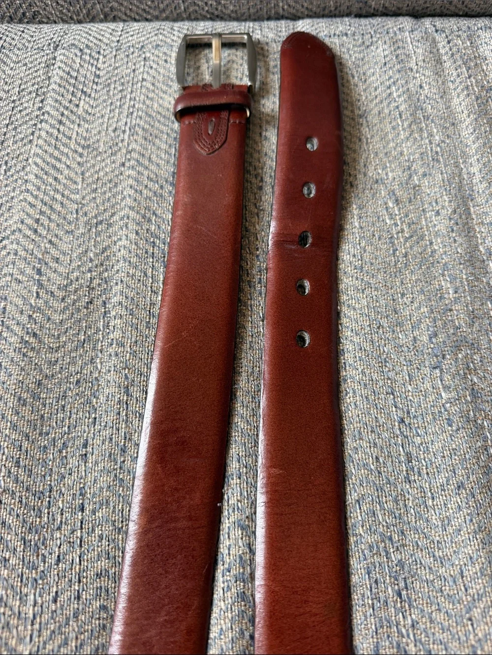 Fossil Brown Leather Belt Size: 44”